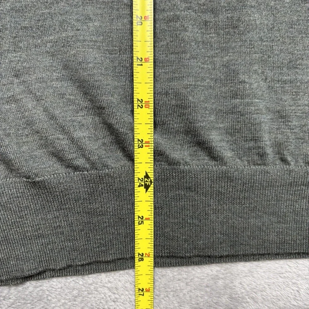 Suitsupply Sweater Mens Large Olive Merino Wool Pullover Crew Long Sleeve